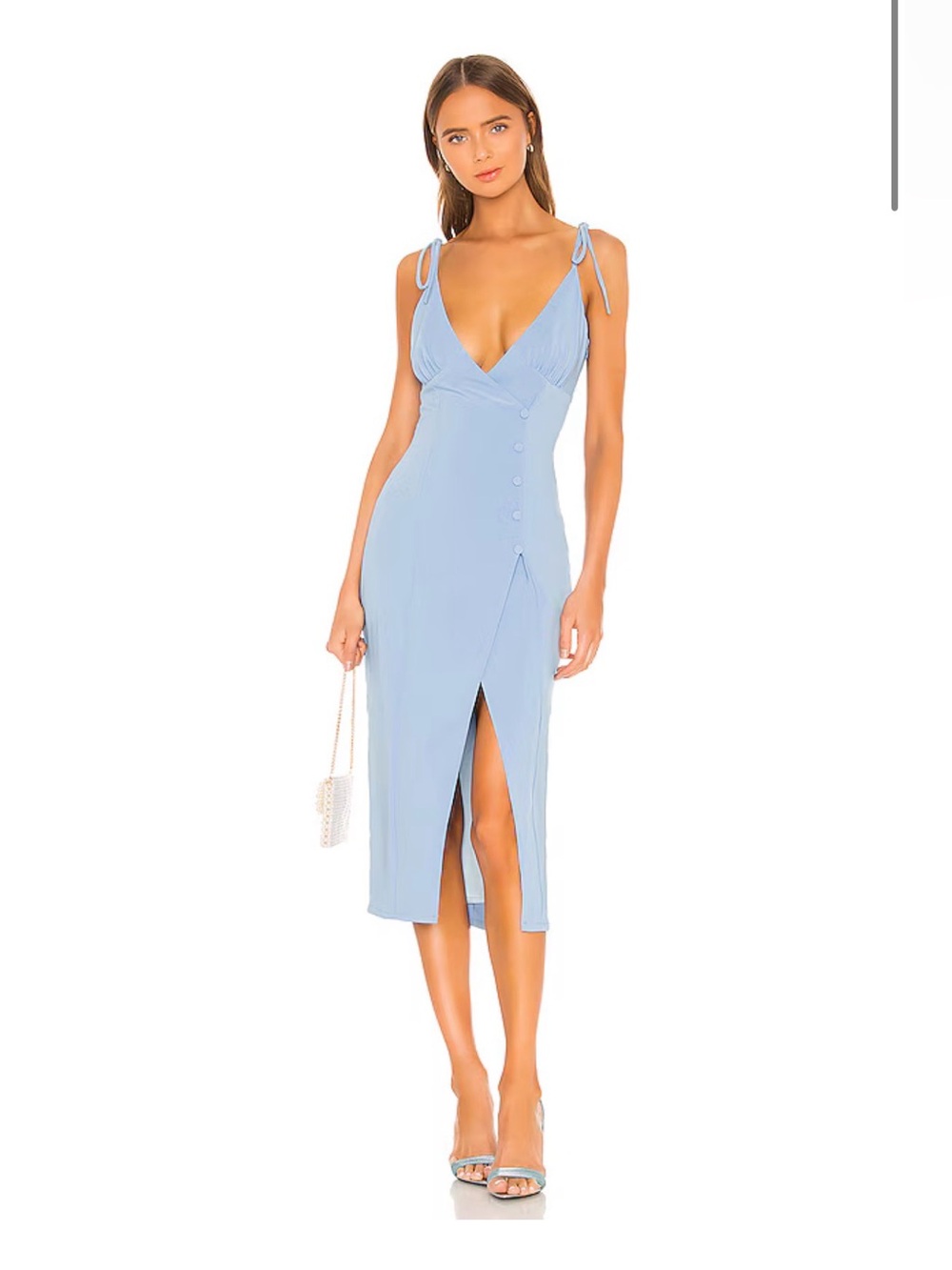 Camila Coelho Aaliyah Midi Dress in Periwinkle Blue